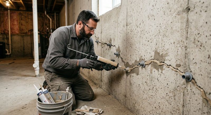 Basement Crack Repair in Newnan, GA