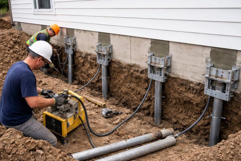 Helical Piers Installation in Newnan, GA