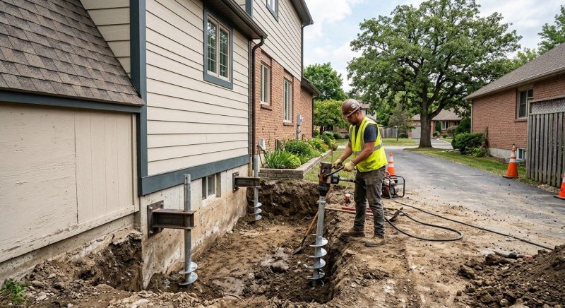 Helical Piers Installation in Newnan, GA