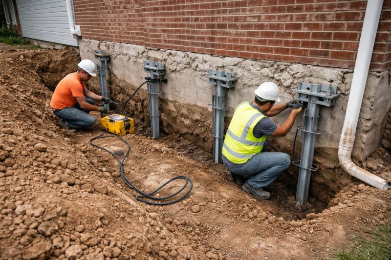 Helical Piers Installation in Newnan, GA