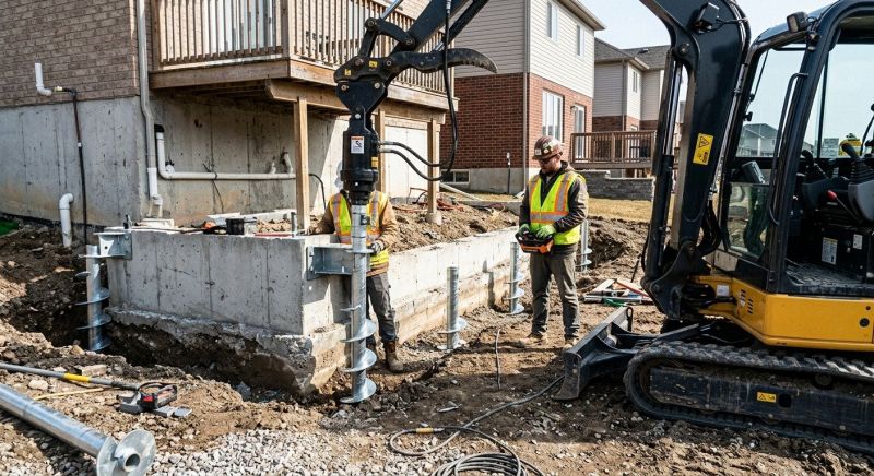Helical Pile Installation in Newnan, GA