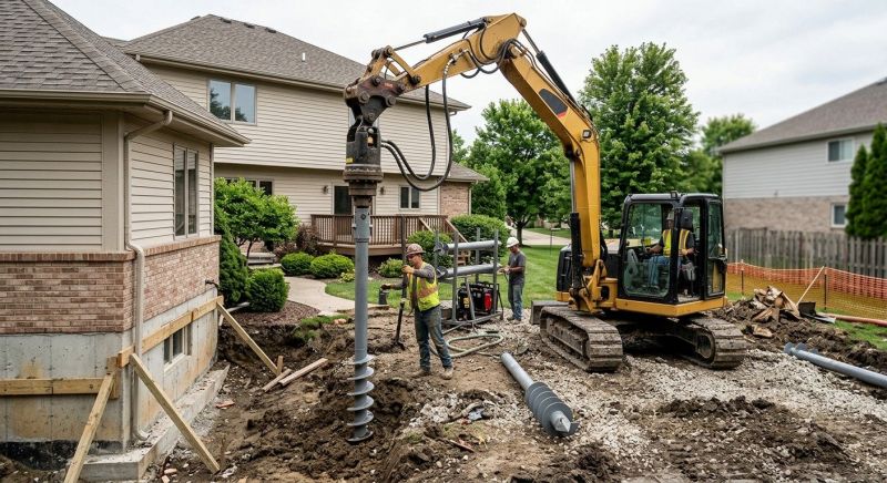 Helical Pile Installation in Newnan, GA