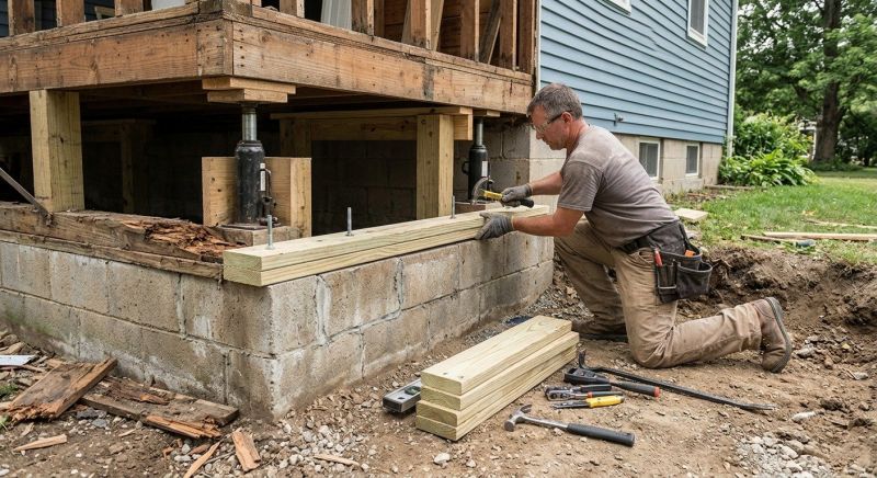Sinking Foundation Repair in Coweta County, GA