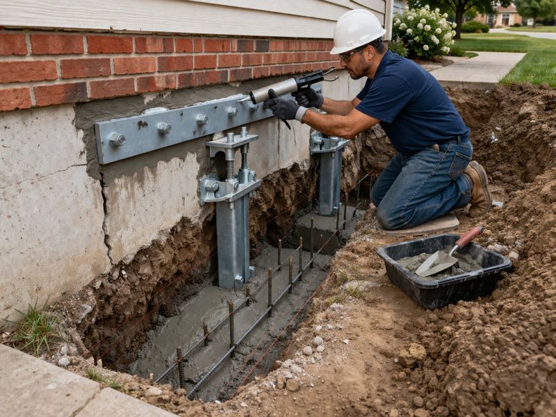 Sinking Foundation Repair in Douglasville, GA