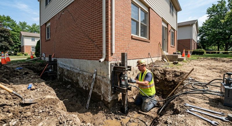 Sinking Foundation Repair in Newnan, GA