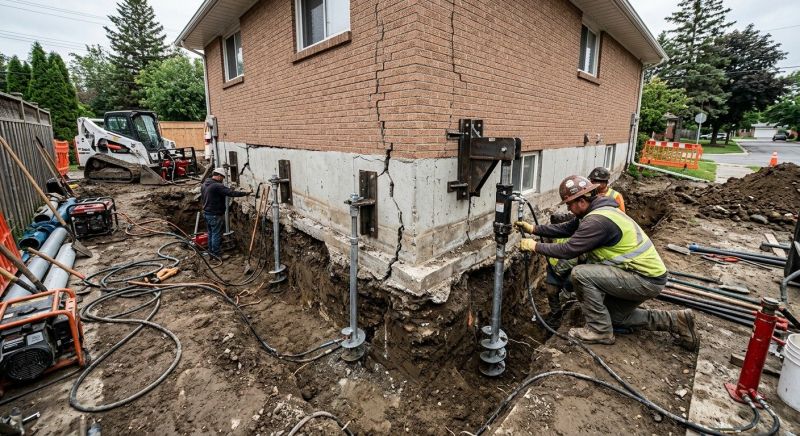 Sinking Foundation Repair in Peachtree City, GA