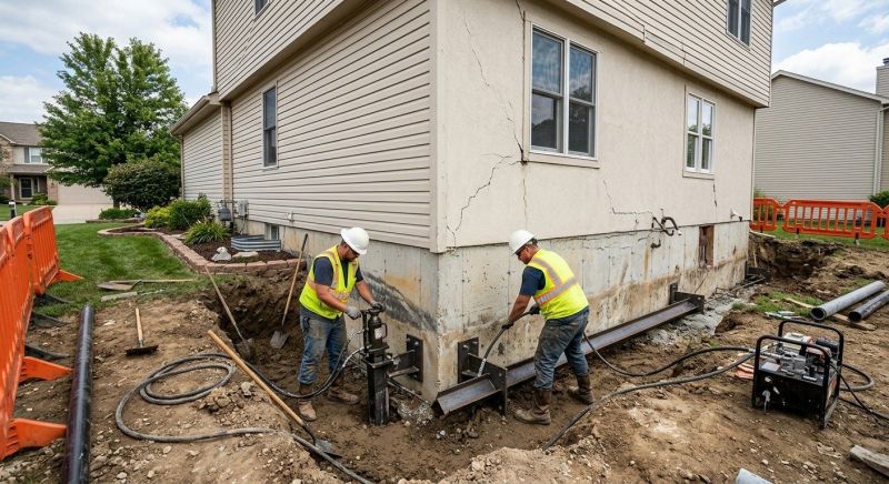 Sinking Foundation Repair in Tyrone, GA