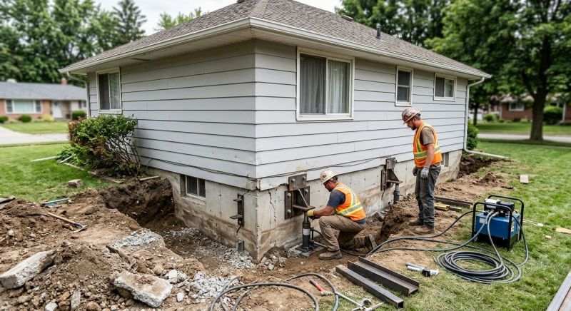 Sinking Foundation Repair in Tyrone, GA